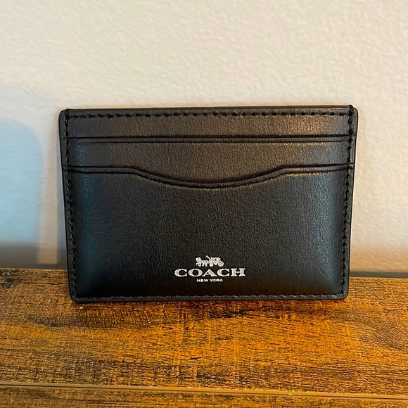Coach Accessories - Coach Black Leather Card Case Wallet